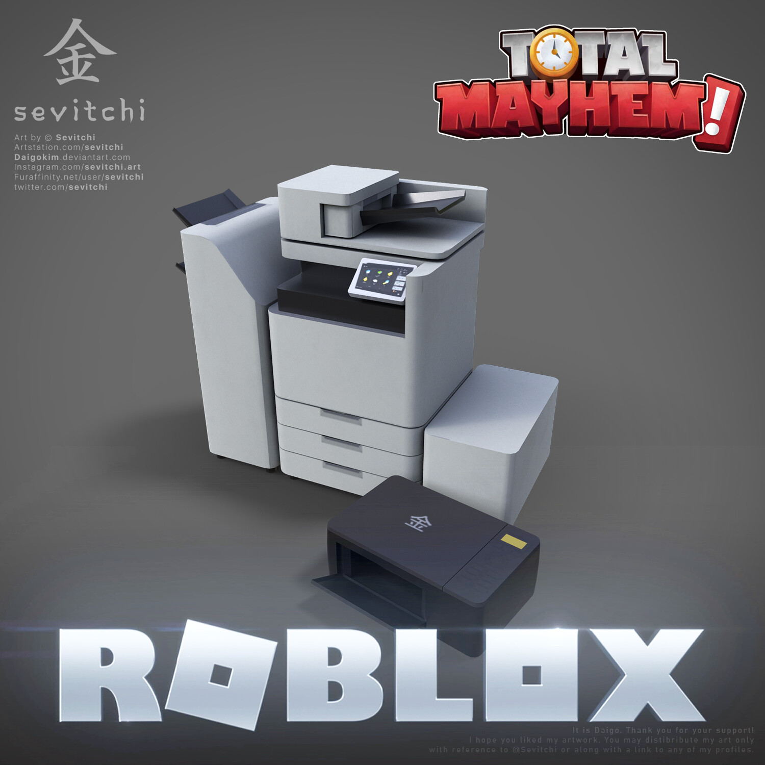 ArtStation - Canon Paper Printer - Solid Ink Low-poly 3D Model