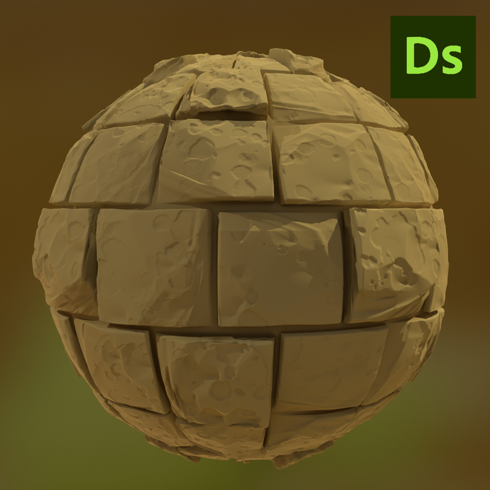 ArtStation - PBR Texture - Stylized Wall