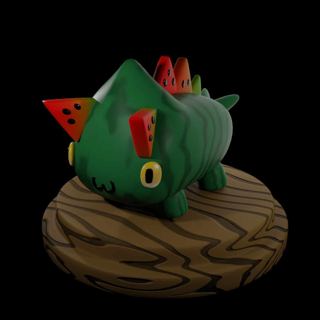 ArtStation Watermelon Dino