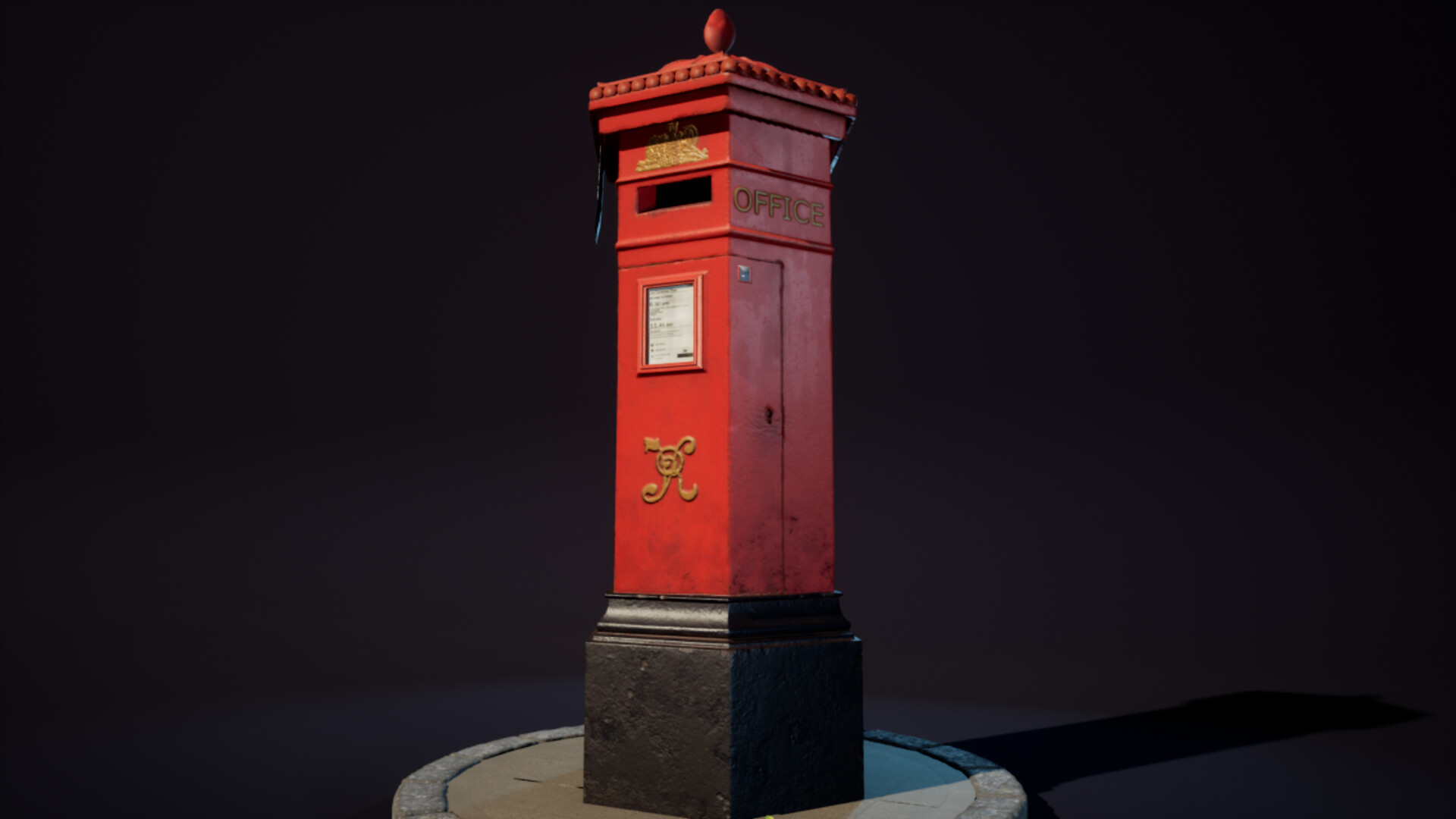 ArtStation - 1920s Penfold Victorian Pillar Box [Updated]