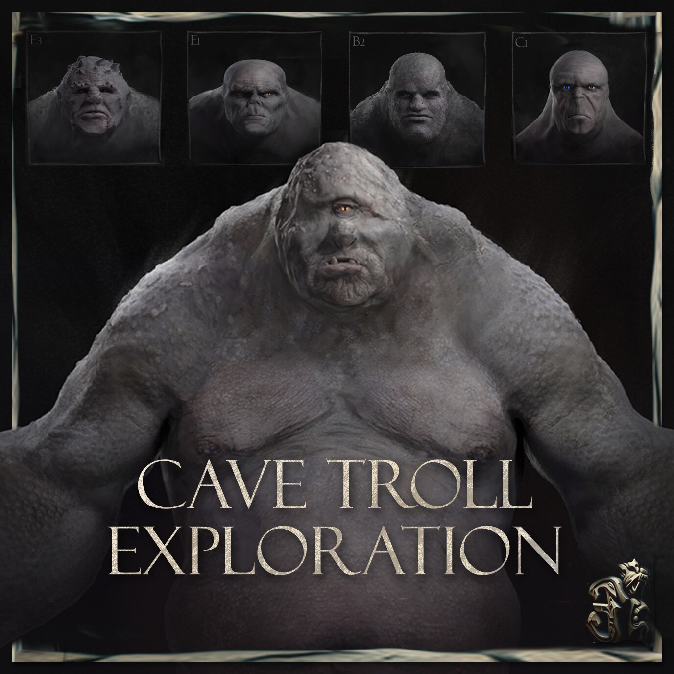 ArtStation - Cave troll concept art for a Snow Stone project