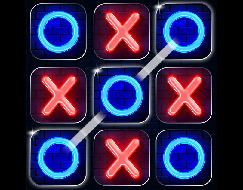 ArtStation - Tic Tac Toe Game Ui (Neon Theme)
