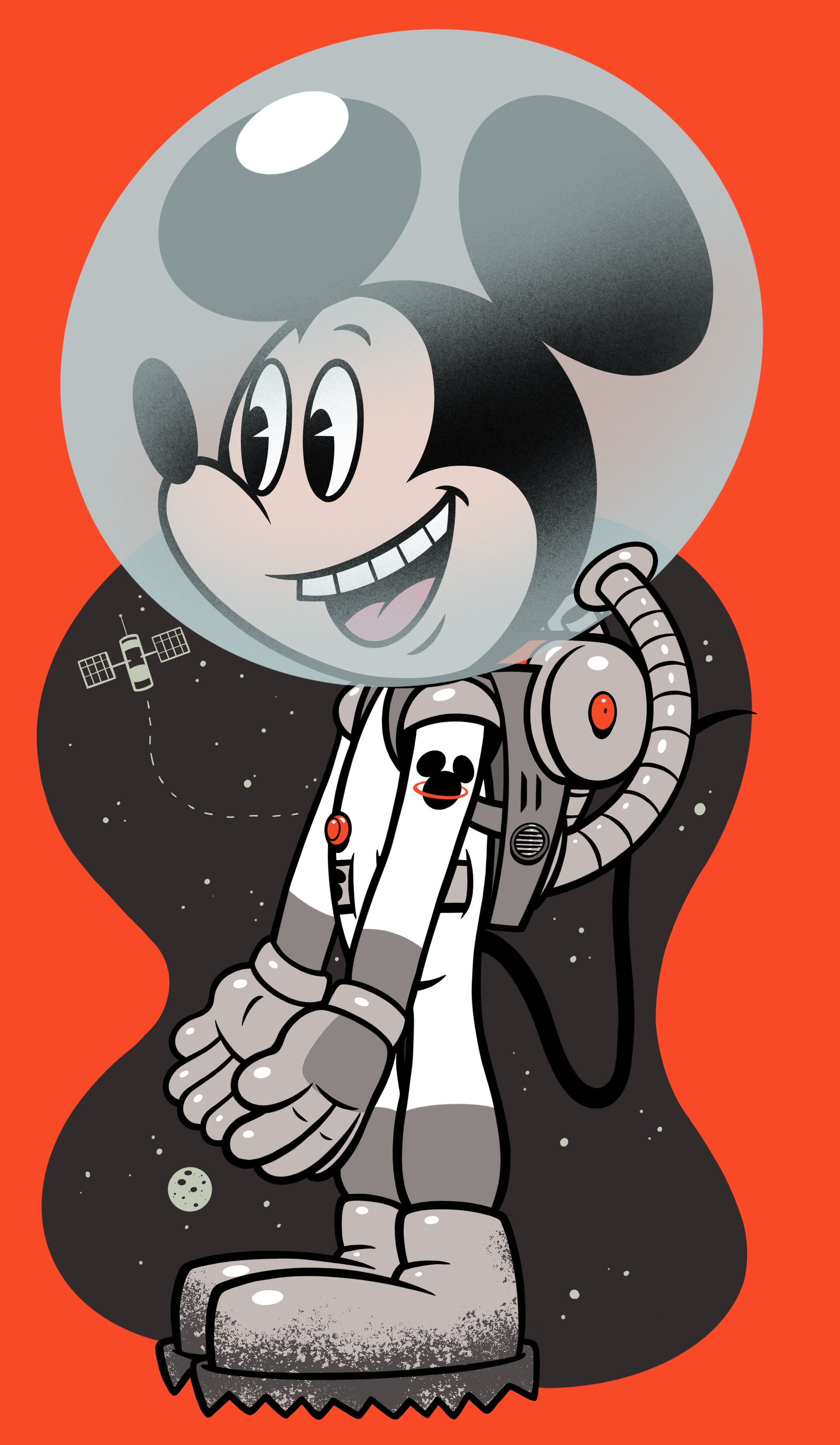 ArtStation - SPACE EXPLORER MICKEY ILLUSTRATION