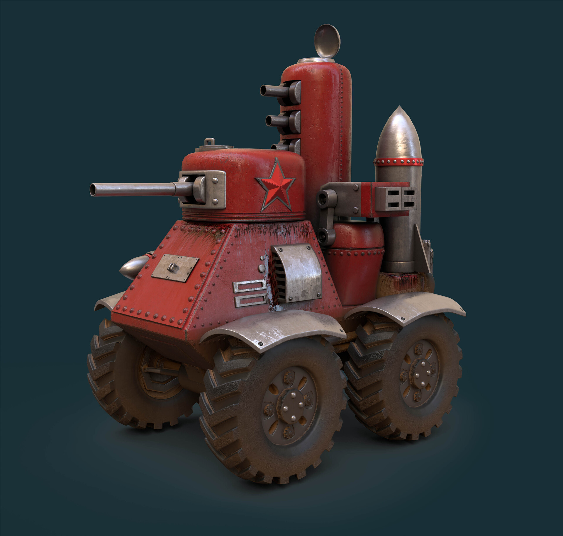 ArtStation - High and Low Poly Tank