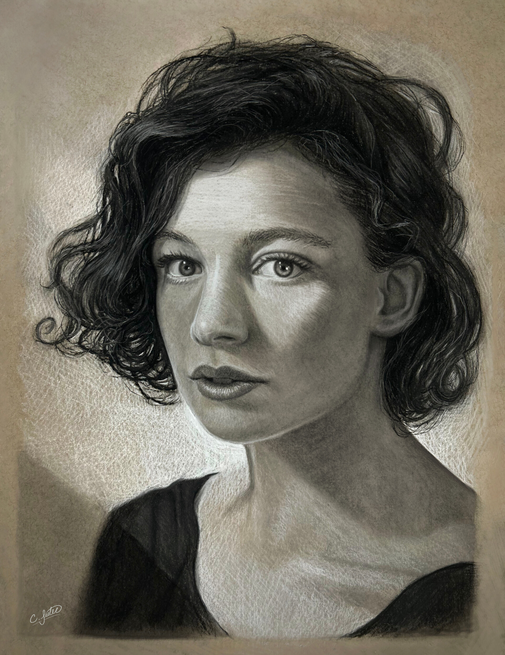 ArtStation - Charcoal Portrait