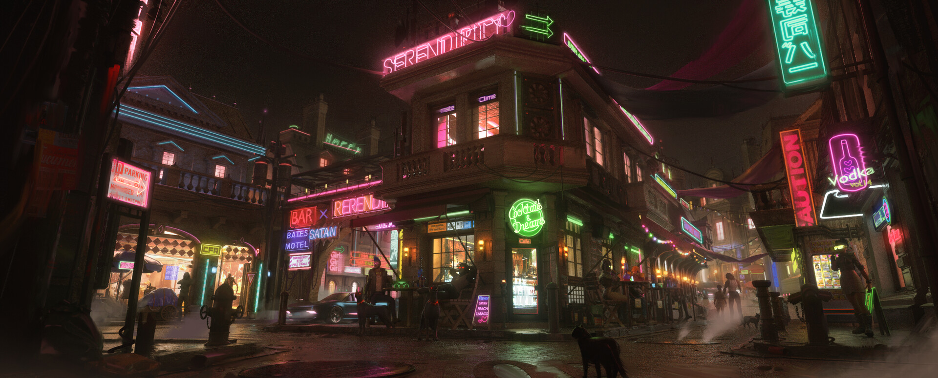 ArtStation - Cyberpunk street