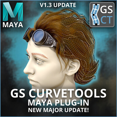 GS CurveTools v1.3 Major Update! - Realtime Hair Plug-in for Maya - Demo