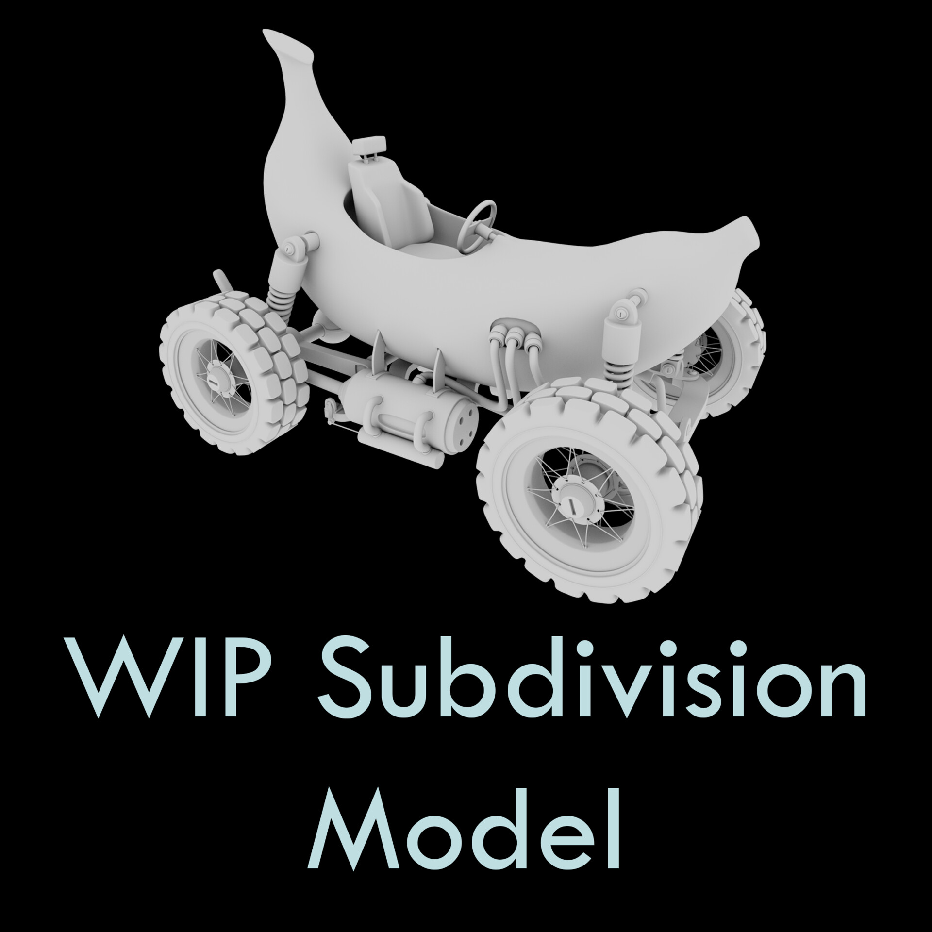 ArtStation - WIP Banana Car: Subdivision Model