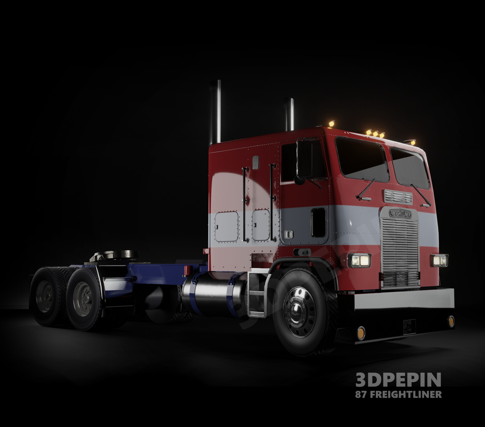 ArtStation - 87 Freightliner Optimus Prime