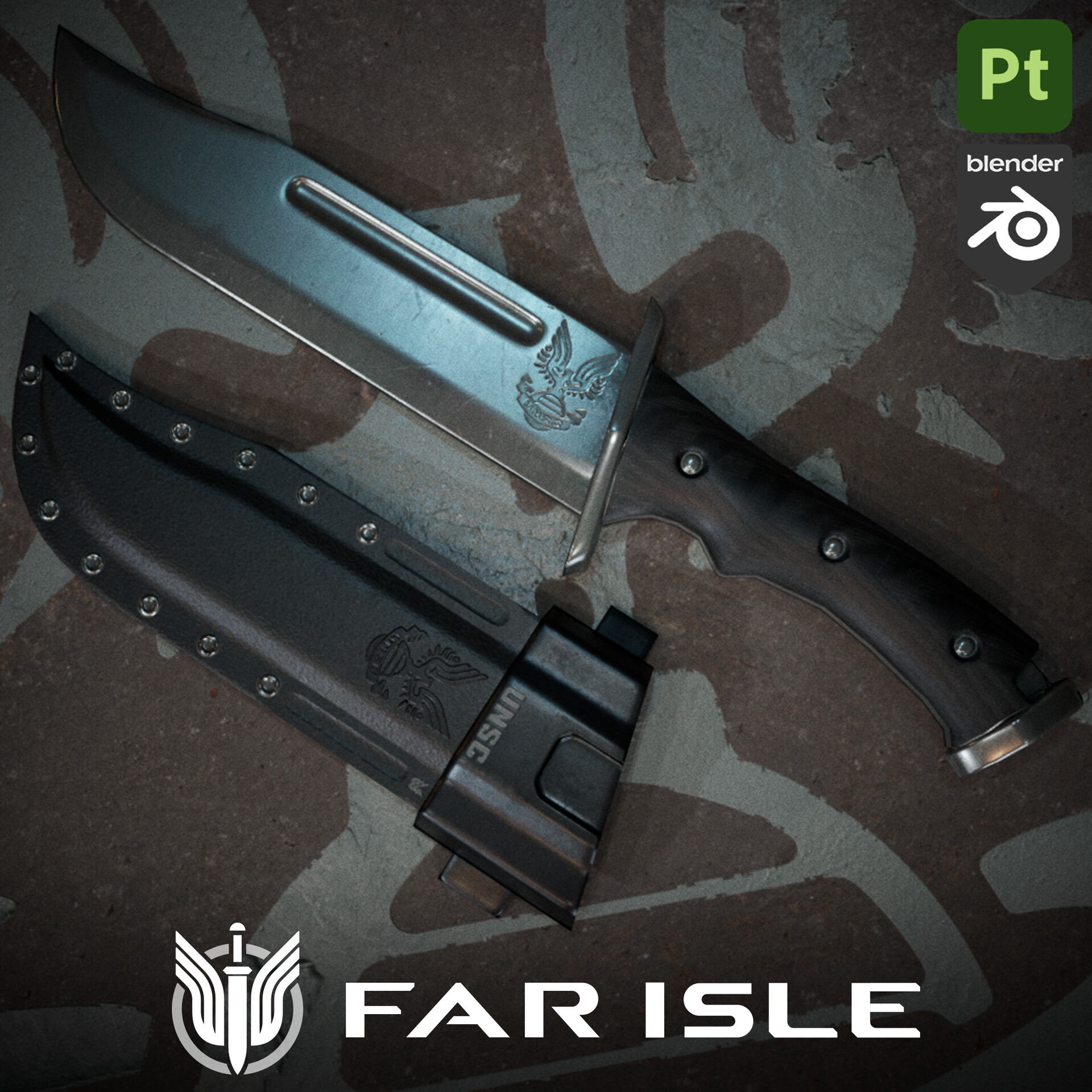 ArtStation - Far Isle Combat Knife