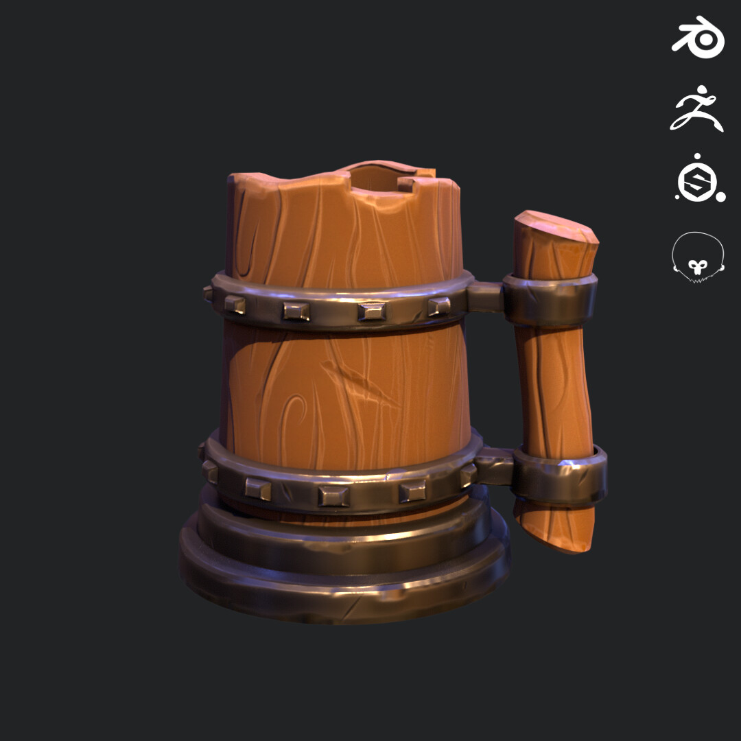 ArtStation - Stylized Beer Mug