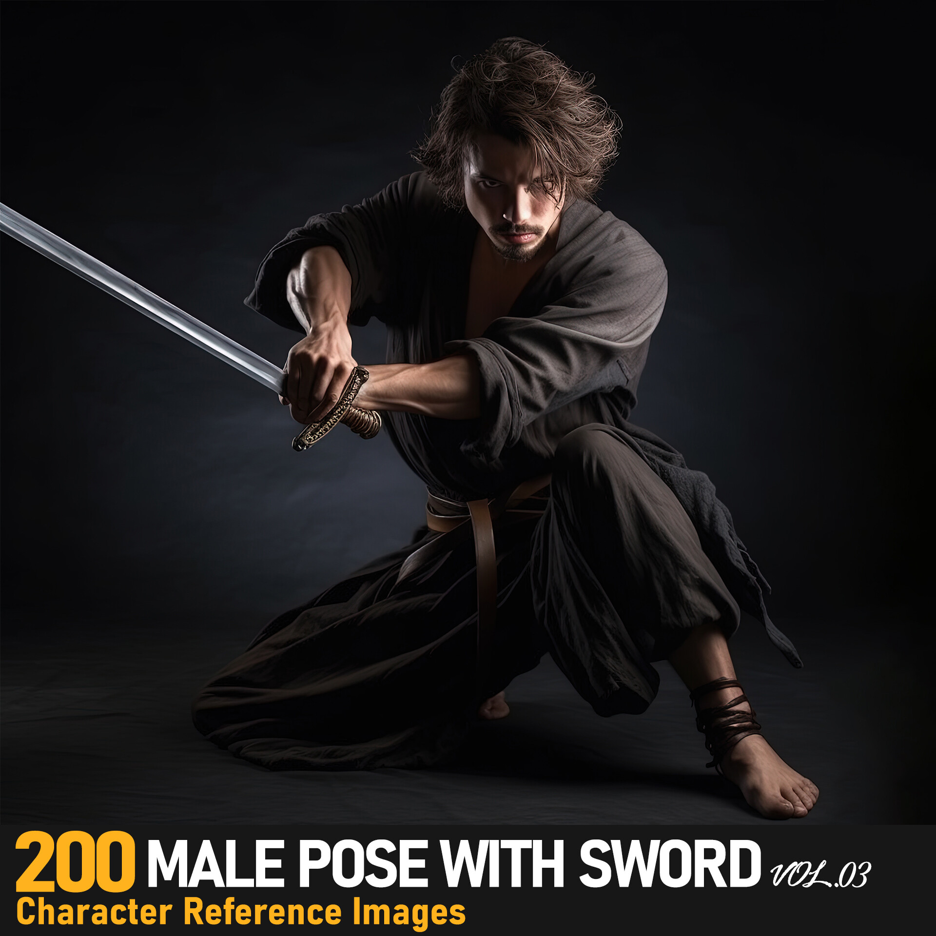 ArtStation - Male Pose With Sword VOL.03|4K Reference Images