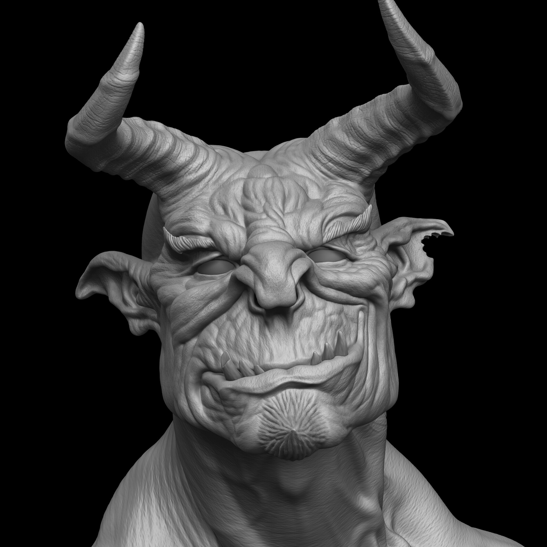 ArtStation - Demon Bust - Smug Fanart