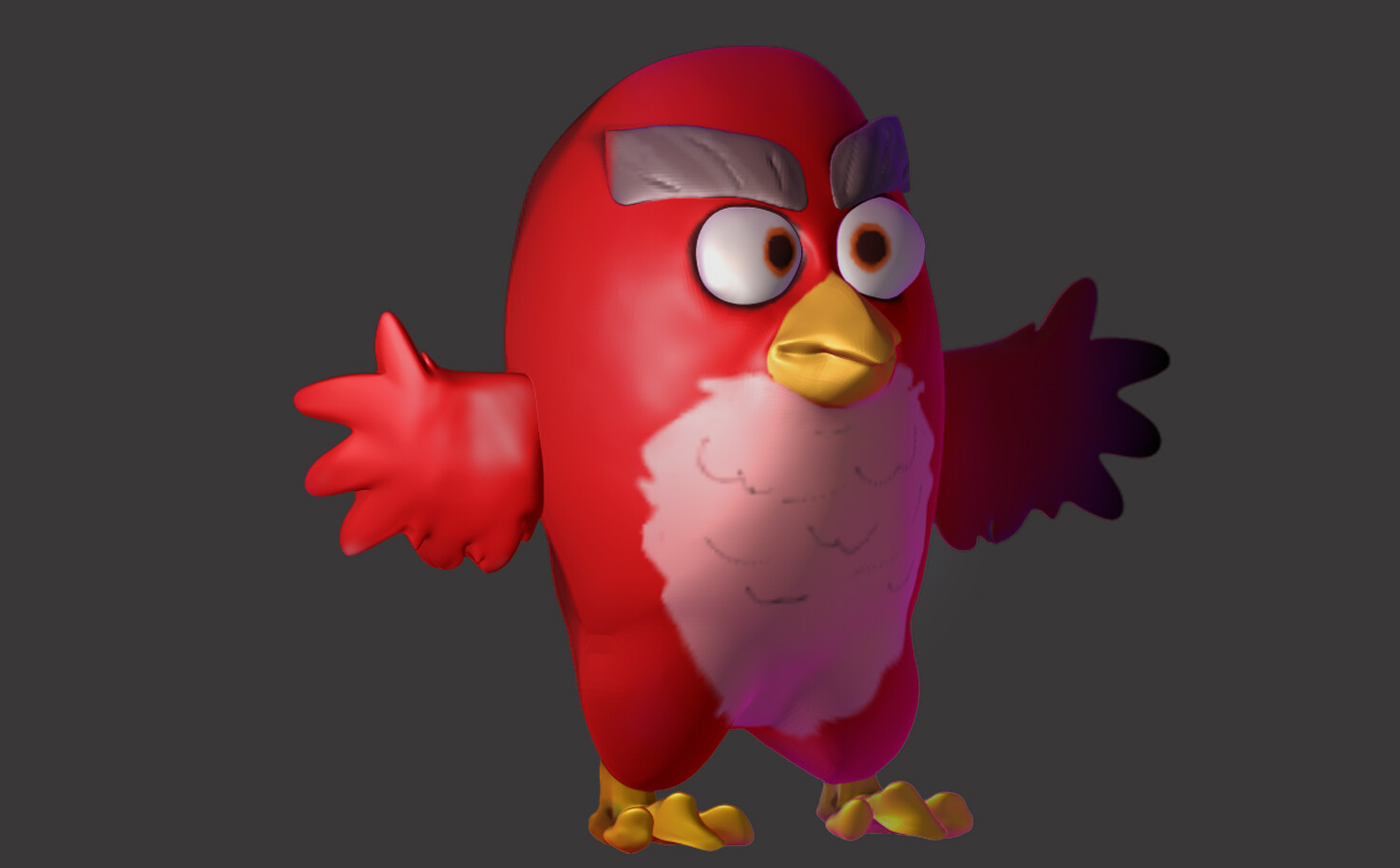 Artstation Red Angry Bird {sculpting}