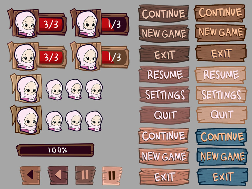 ArtStation - UI Design (Aunah Adventure)