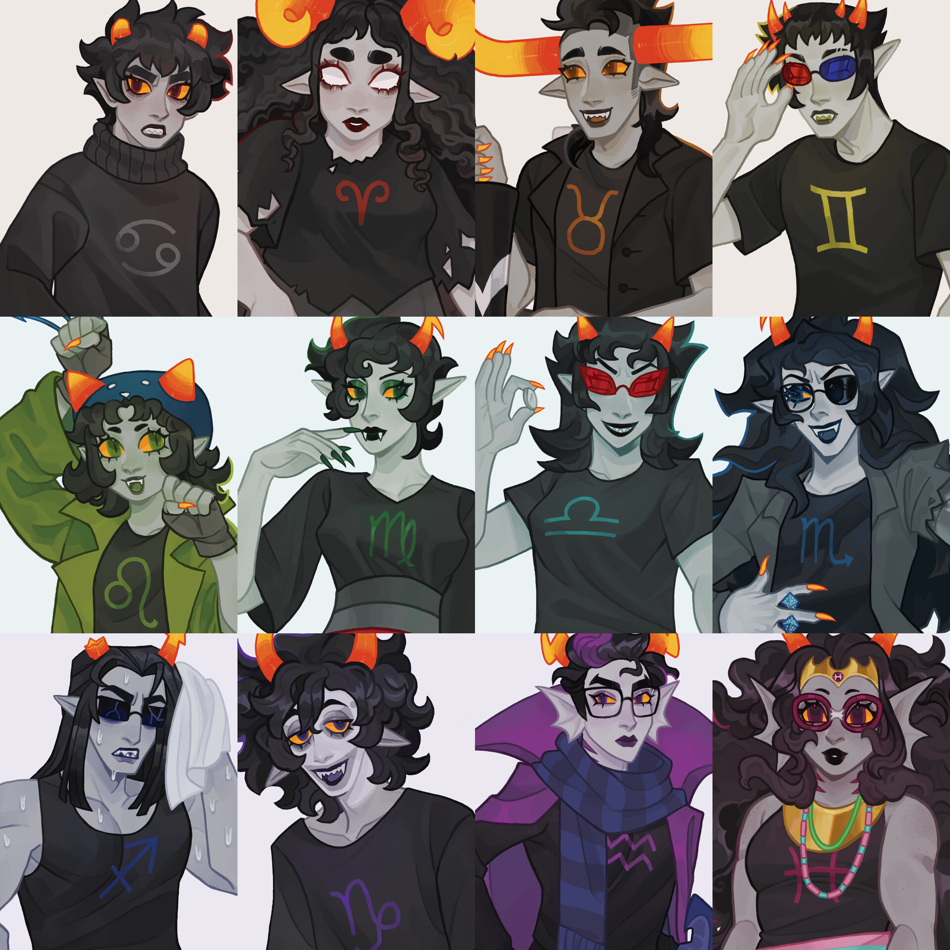 ArtStation Homestuck Trolls Lineup   Peyton Rodgers Peyton Rodgers 4 13 Crop 