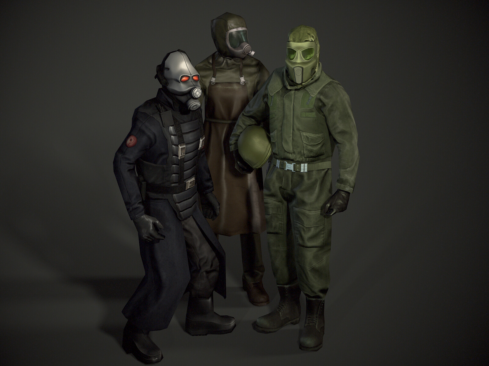 ArtStation - Low Poly Characters for Conscript (FTEQW Half-Life fan game)