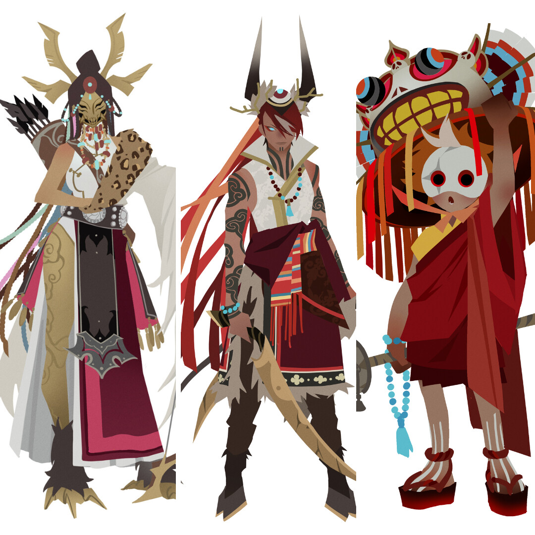 ArtStation - Tibetan character lineup