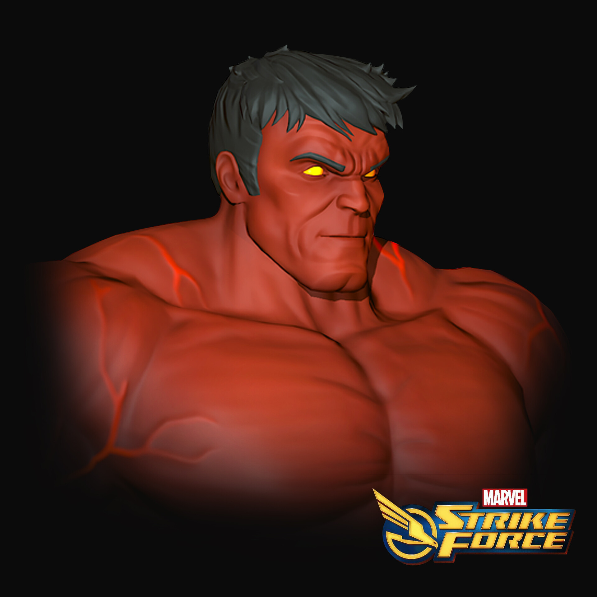 D23 Expo 2022: 'MARVEL Strike Force' Adds Red Hulk