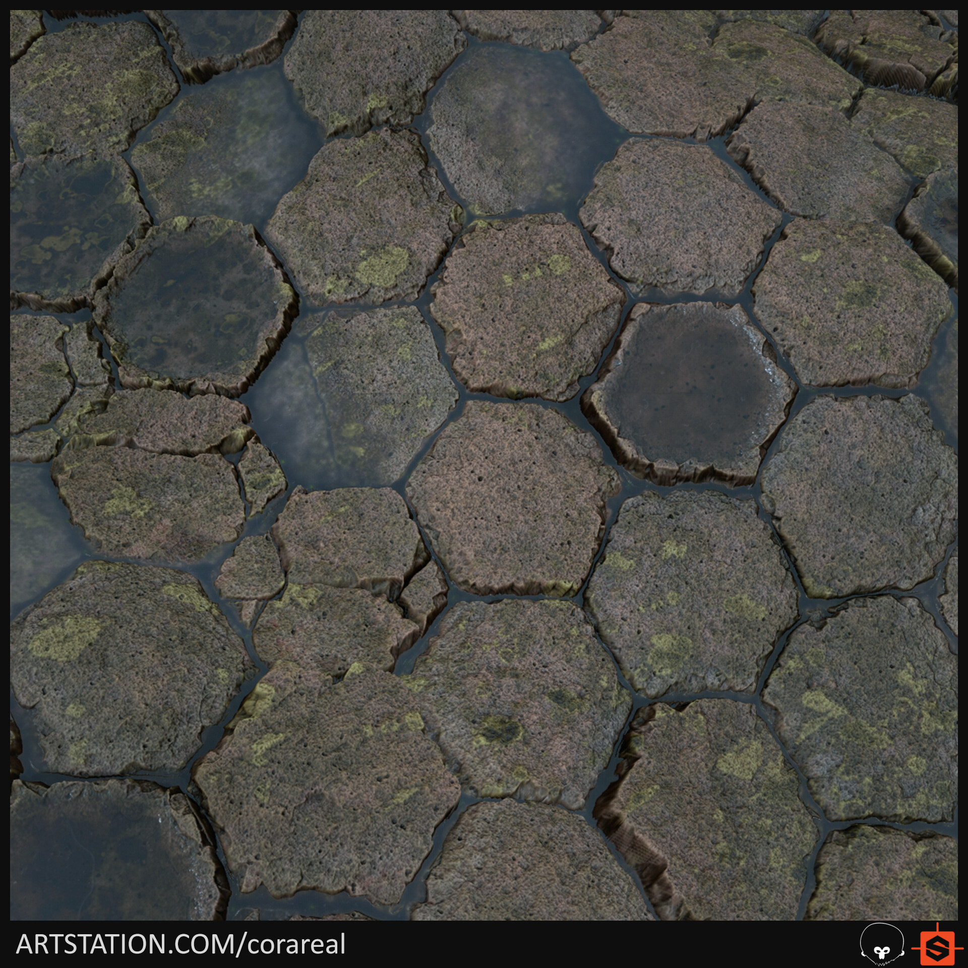 ArtStation - Giants Causeway Material | Substance Designer