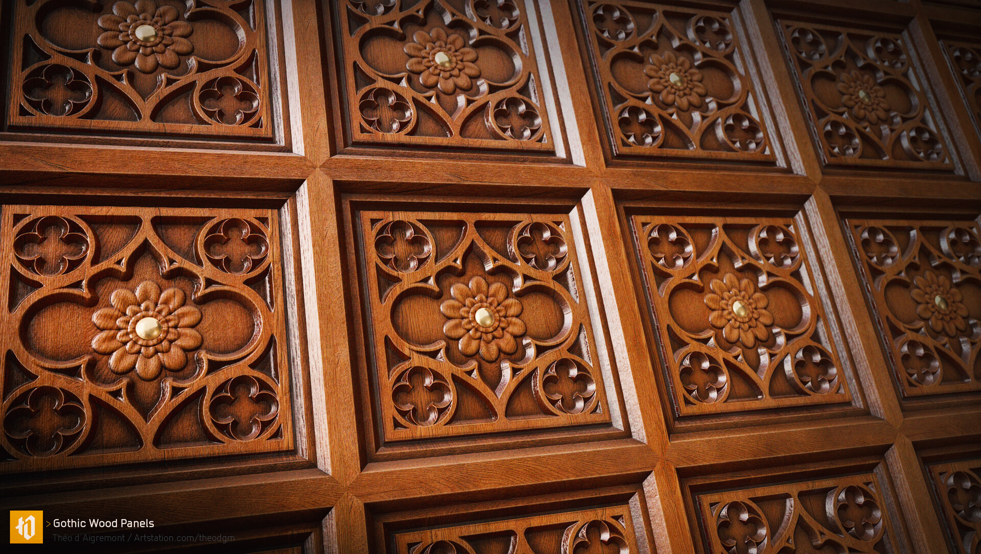 ArtStation - Gothic Wood Panels | Substance designer