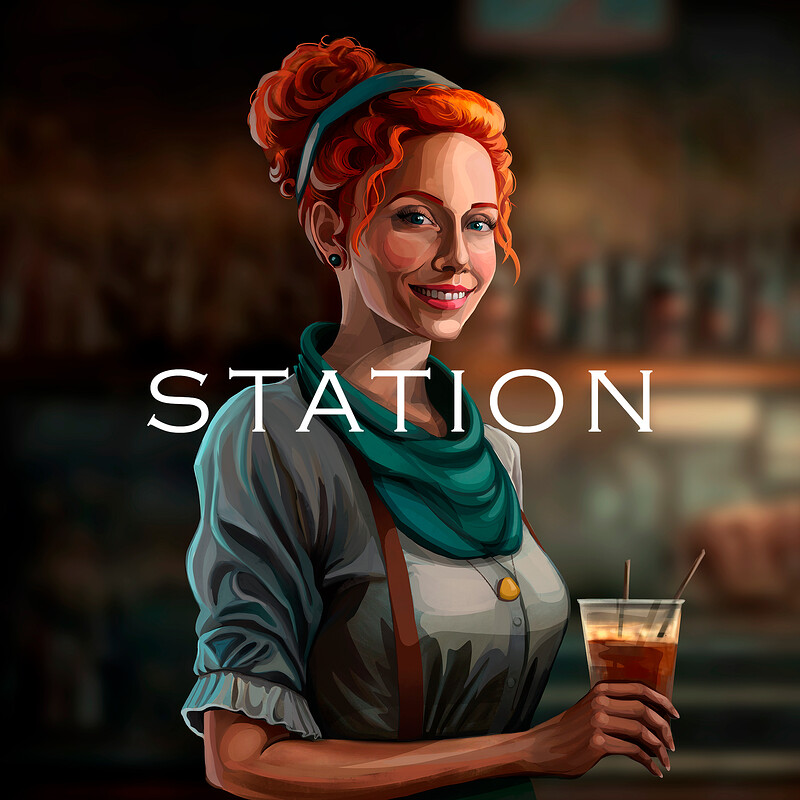 Waitress portrait. STATION 