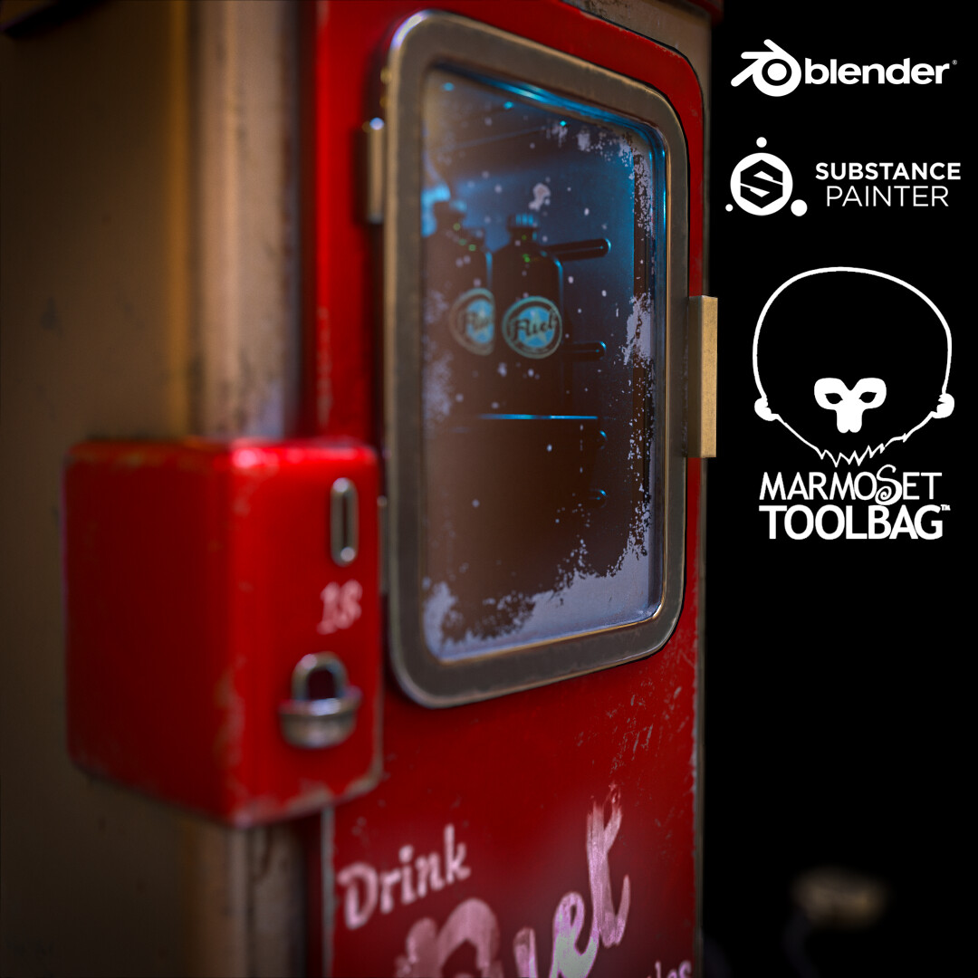ArtStation Fuel Cold Brew Vending machine game props