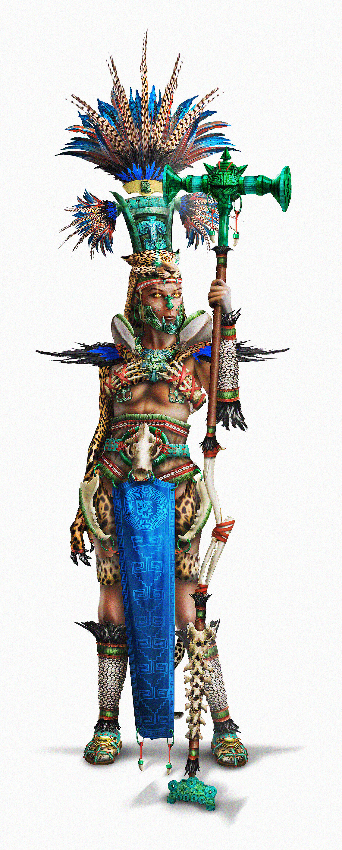 Artstation mayan jaguar witch