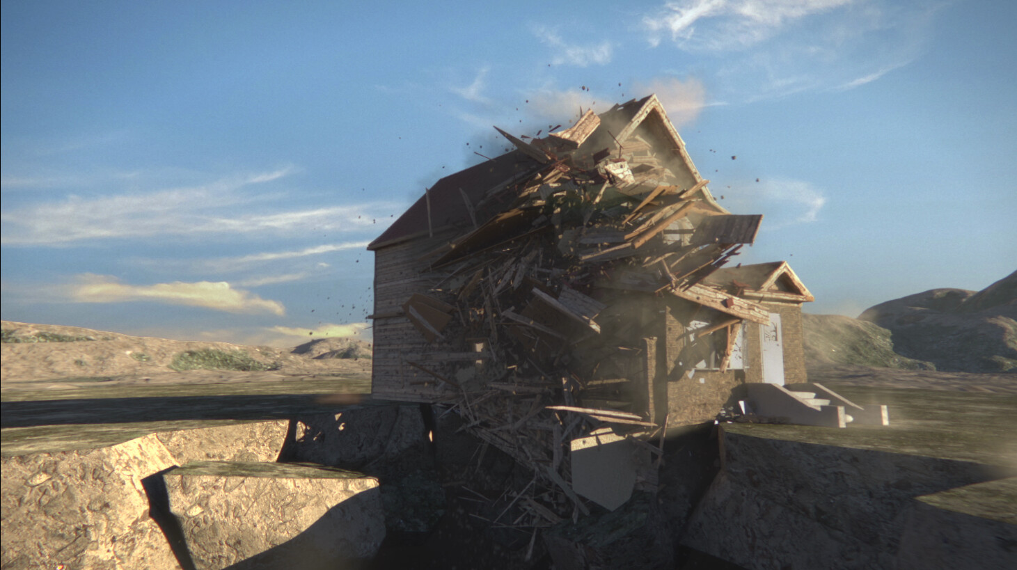 ArtStation House Destruction Simulation