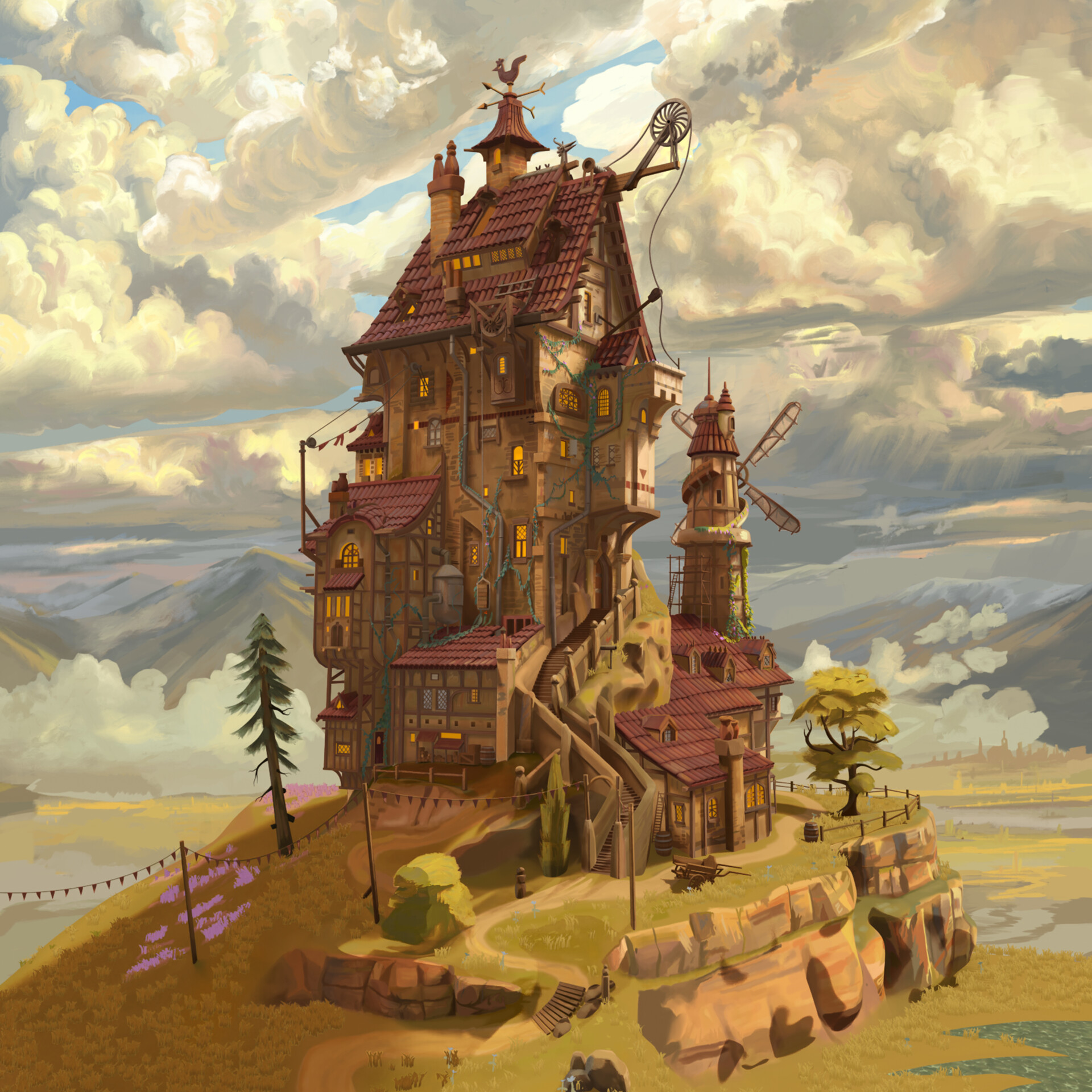 artstation-a-big-fantasy-house