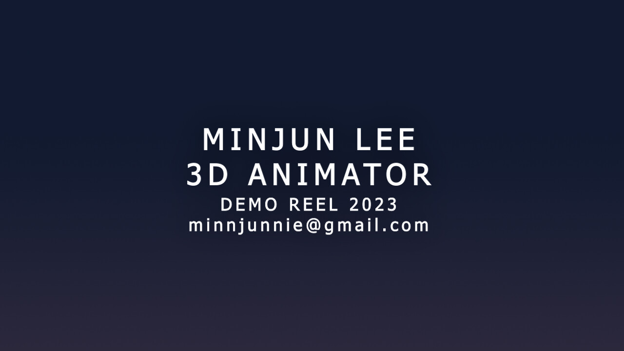 Minjun Lee / Alex Lay - Demo Reel 2023 - 3D Animator Minjun Lee