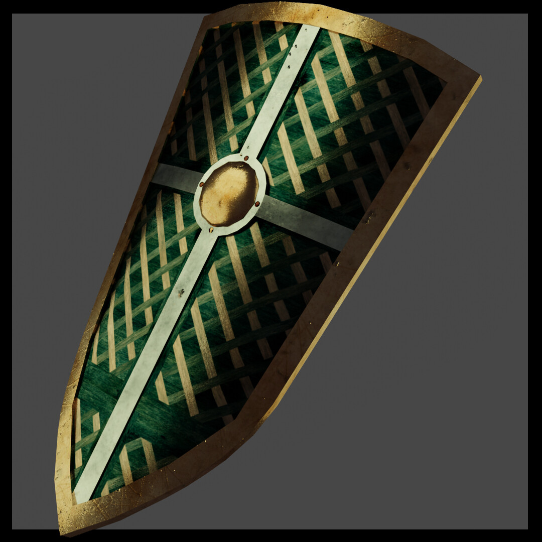 ArtStation A Simple Kite Shield   Alpaslan Pata Alpaslan Pata Kiteshieldthumbnail 