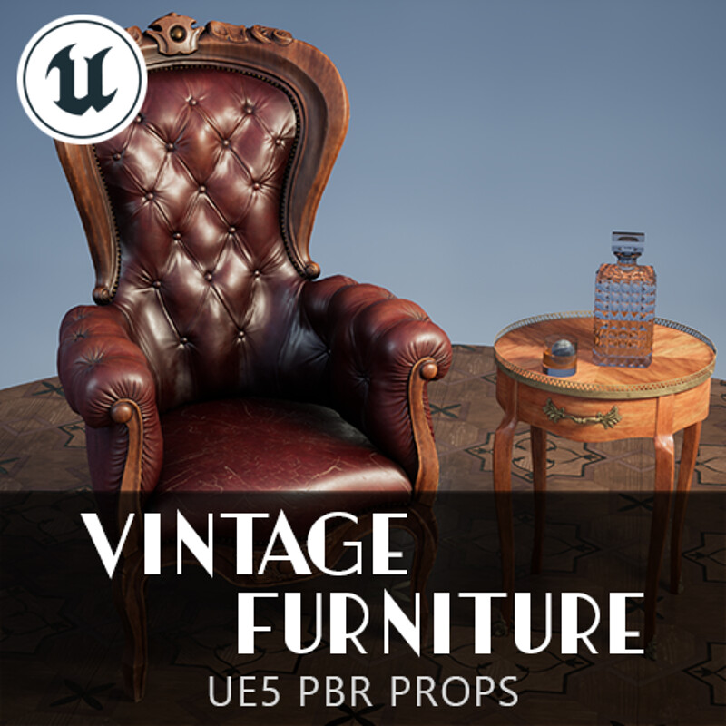 Vintage Furniture PBR Props