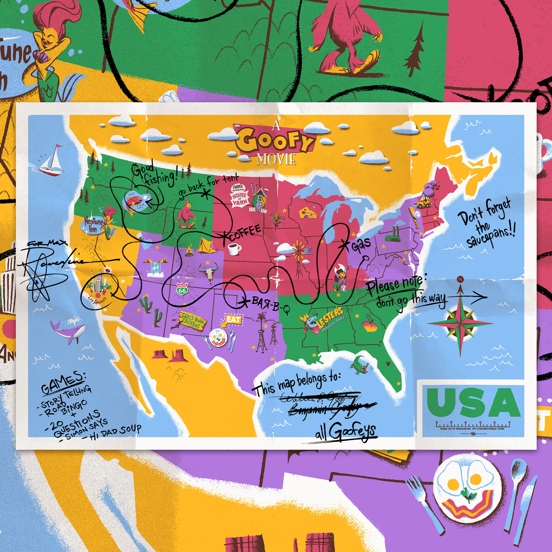 The Goofy Movie Map: A Journey Of Self-Discovery And Father-Son Bonding ...