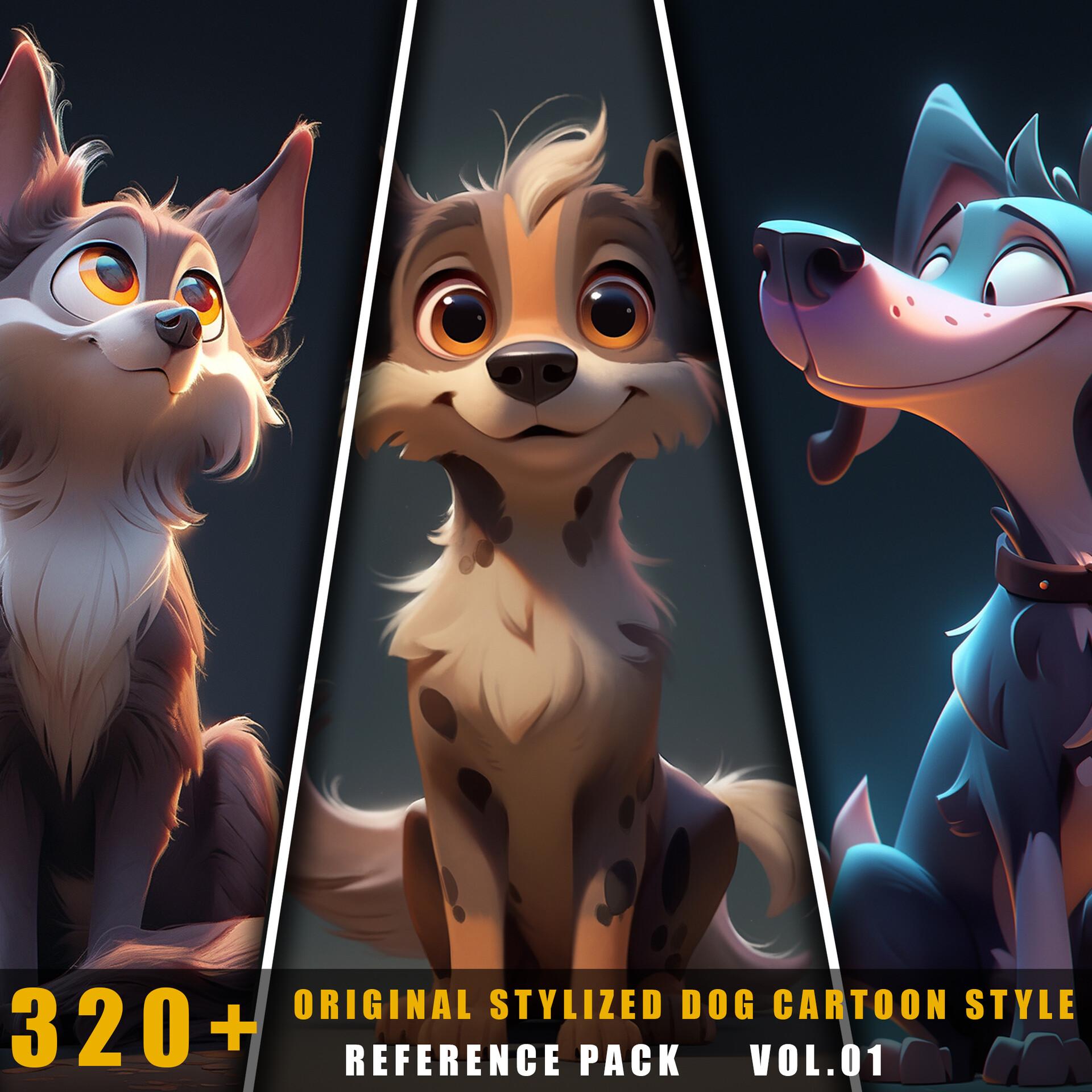 ArtStation - 320+ Original Stylized Dog Cartoon Style - References Pack ...