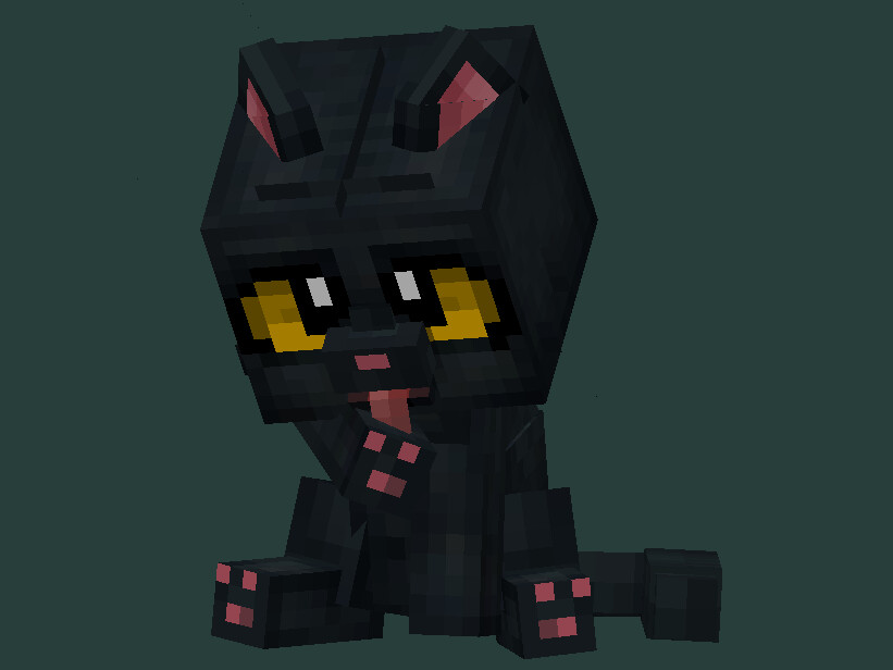 ArtStation - BlockBench Pet Cats 3D Models of Minecraft.