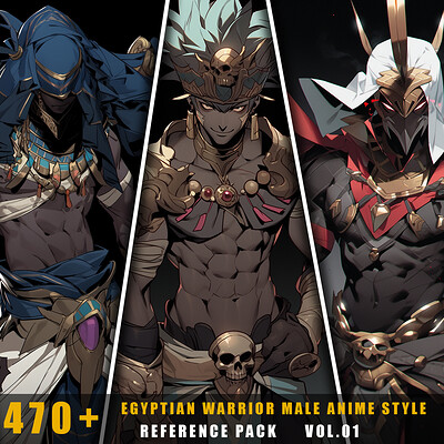 ArtStation - 360+ Original King Male Anime Style - References Pack Vol.05