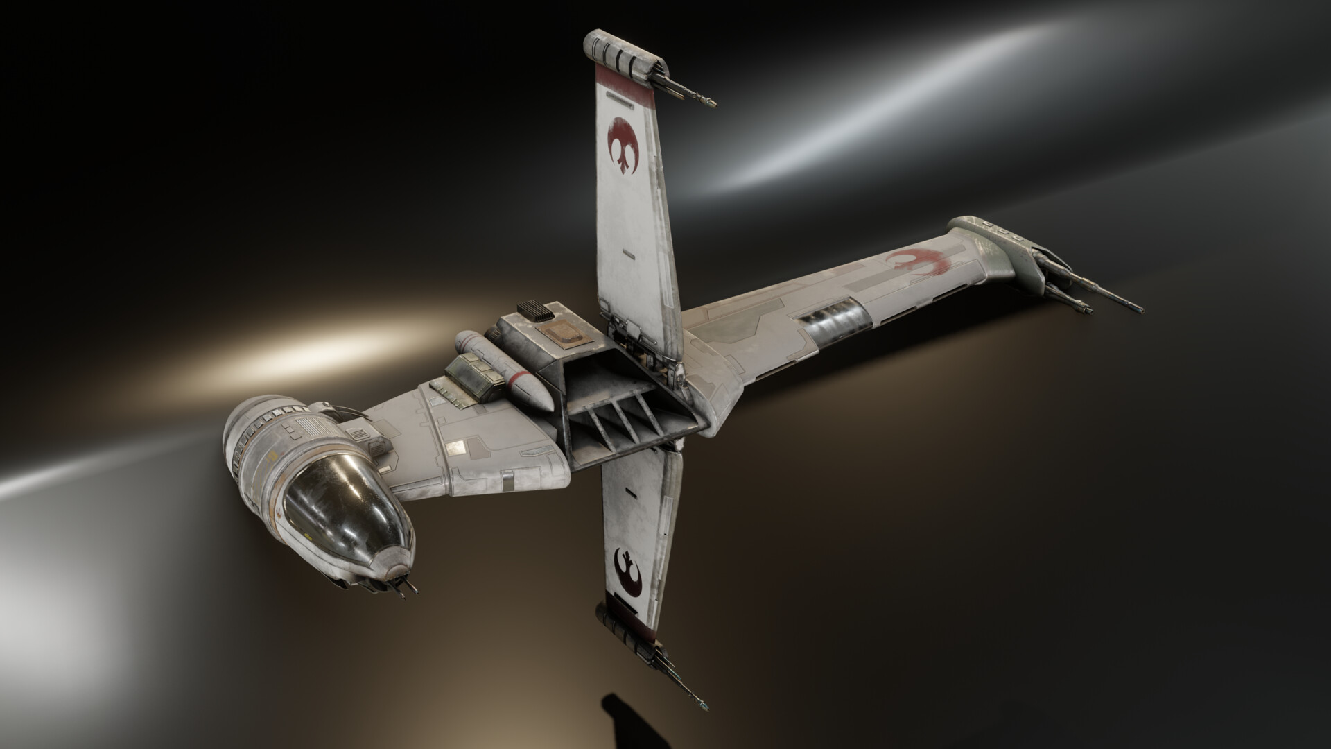 ArtStation - B-wing (Star Wars One Ship A Day Challenge)