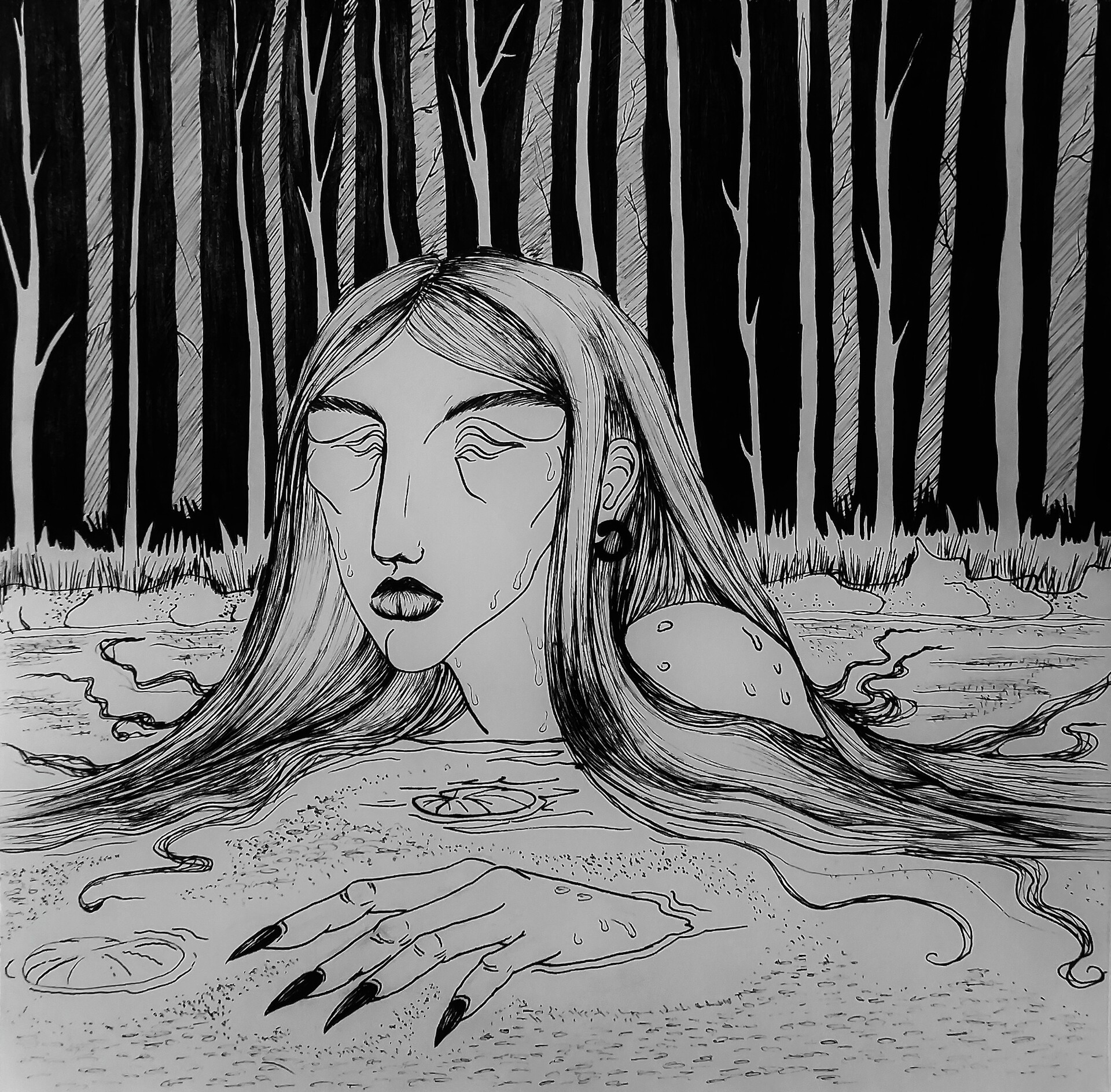 I am drawn to. Редкие рисунки. Кикимора. Кикимора рисунок легкий.