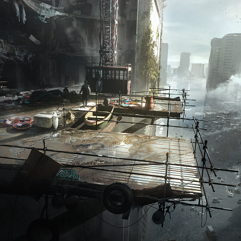 ArtStation - Flooded Earth III _ The Dock