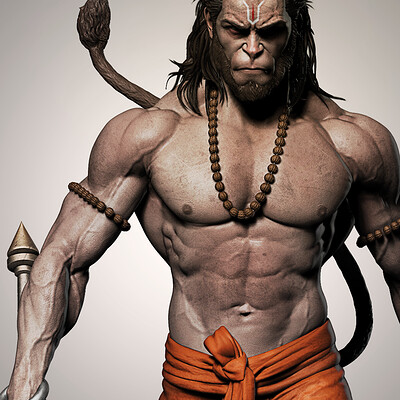 Bodybuilder Hanuman HD Wallpaper- Story - Braj Vrindavan Yatra