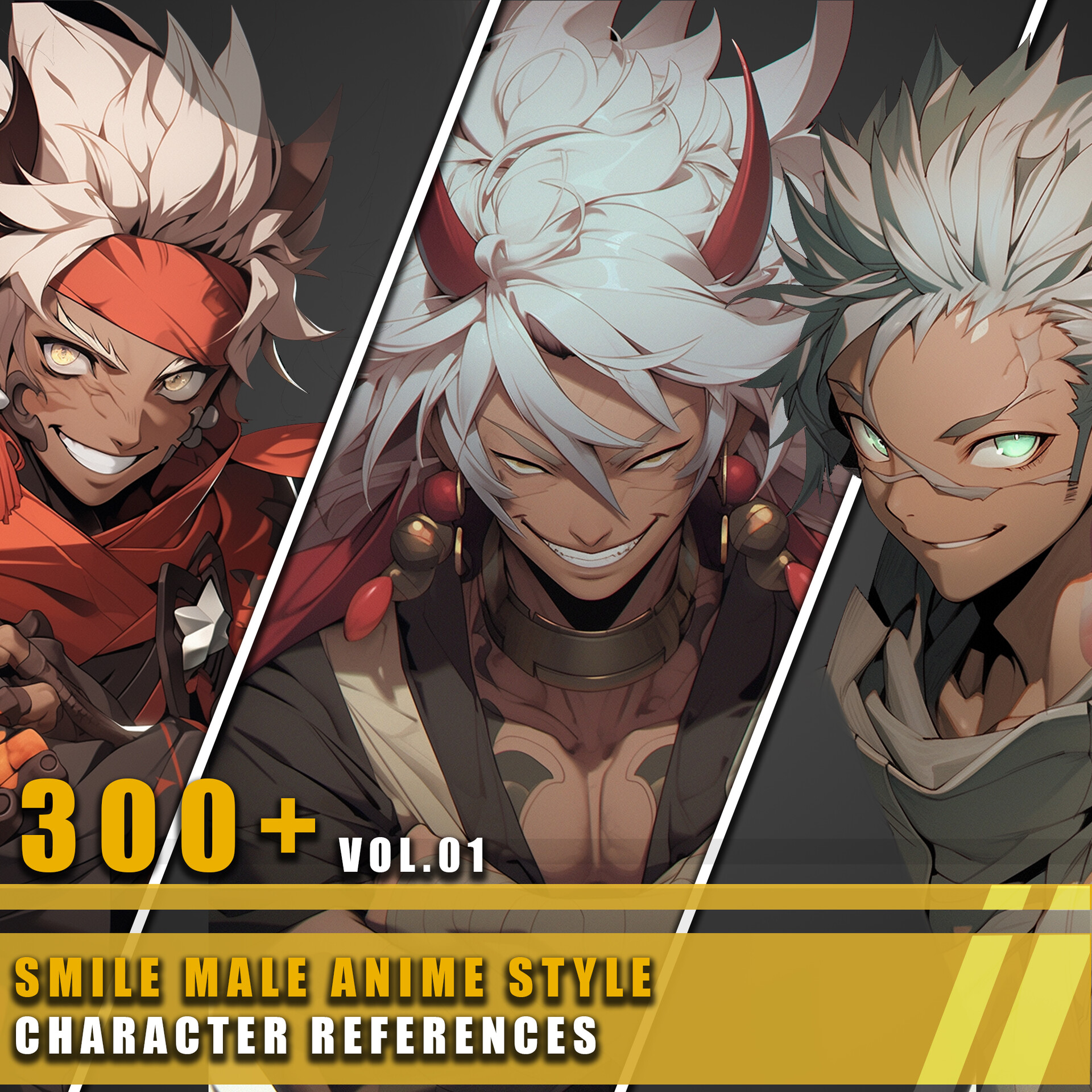 ArtStation - 300+ Smile Male Anime Style - Character References Vol.01