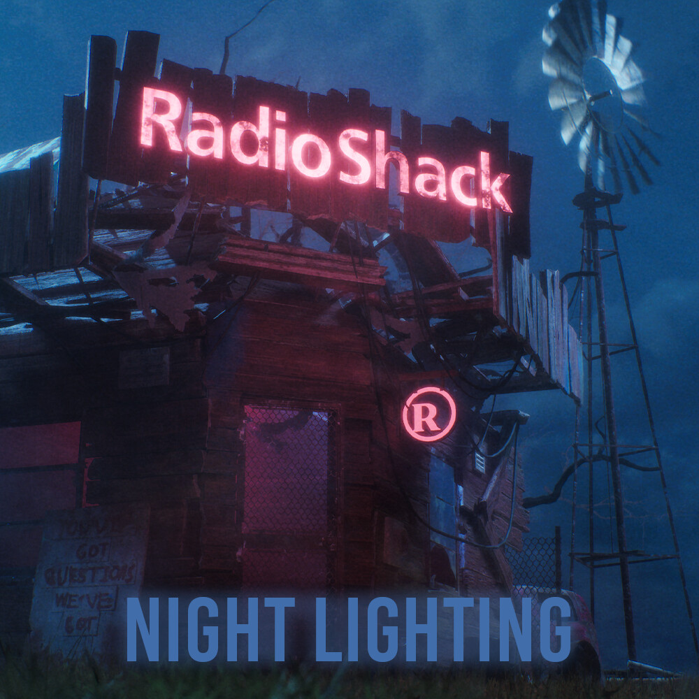 ArtStation RadioShack Night Lighting