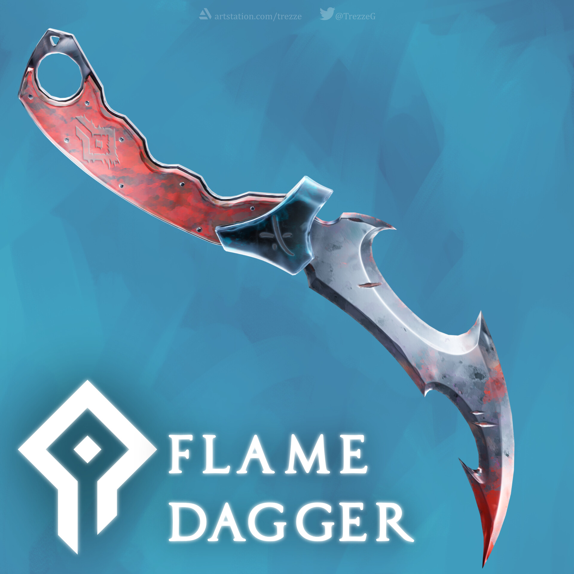 ArtStation Flame Dagger   Trezze Trezze Flame Dagger Thumbnail 