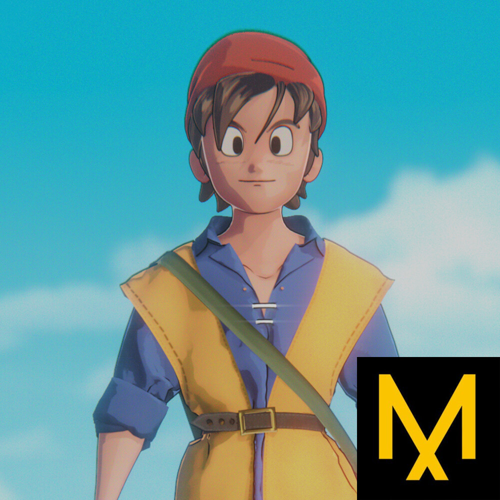 Artstation Dragon Quest Viii Hero Cloth Simulation