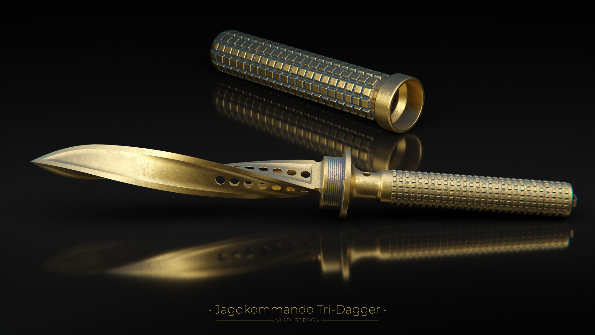 ArtStation Microtech Jagdkommando TriDagger knife