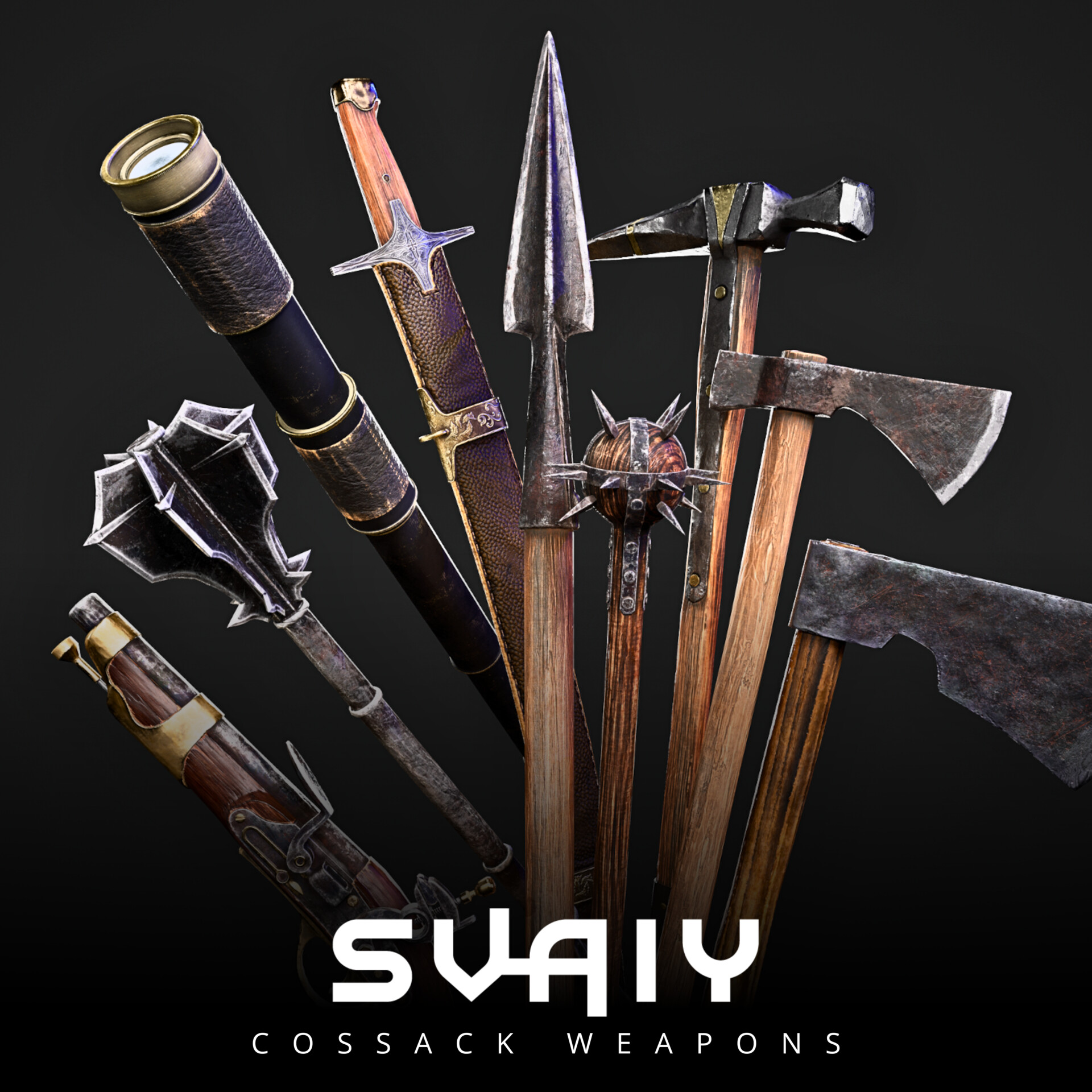 ArtStation - COSSACK WEAPONS SHOWCASE | 3D ENVIRONMENT