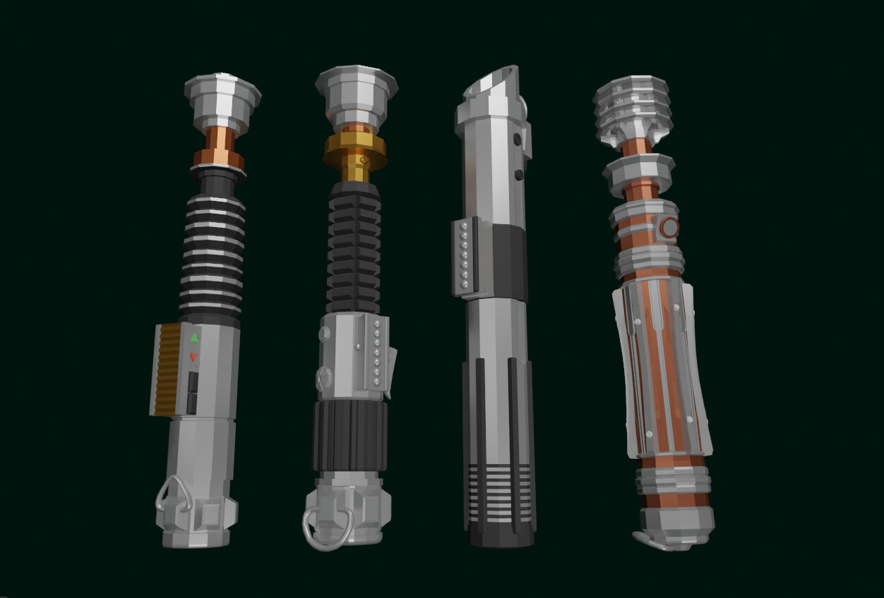 ArtStation - Low Poly Lightsabers