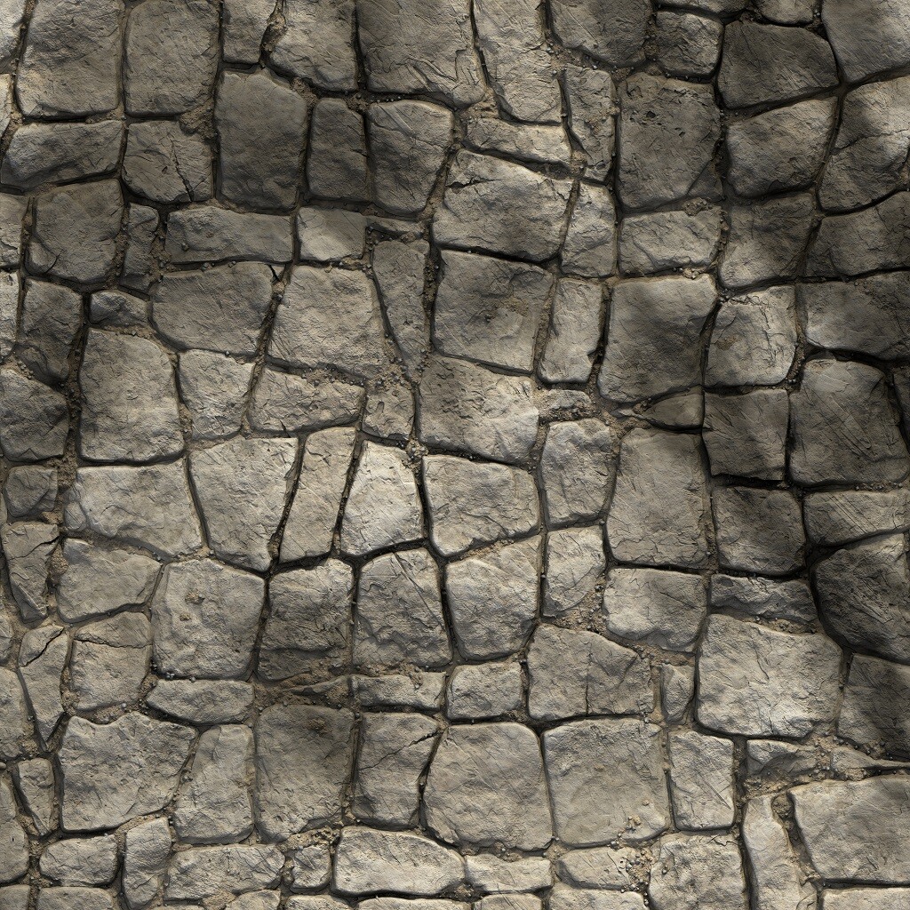 PBR Cobblestone Stone Material Study