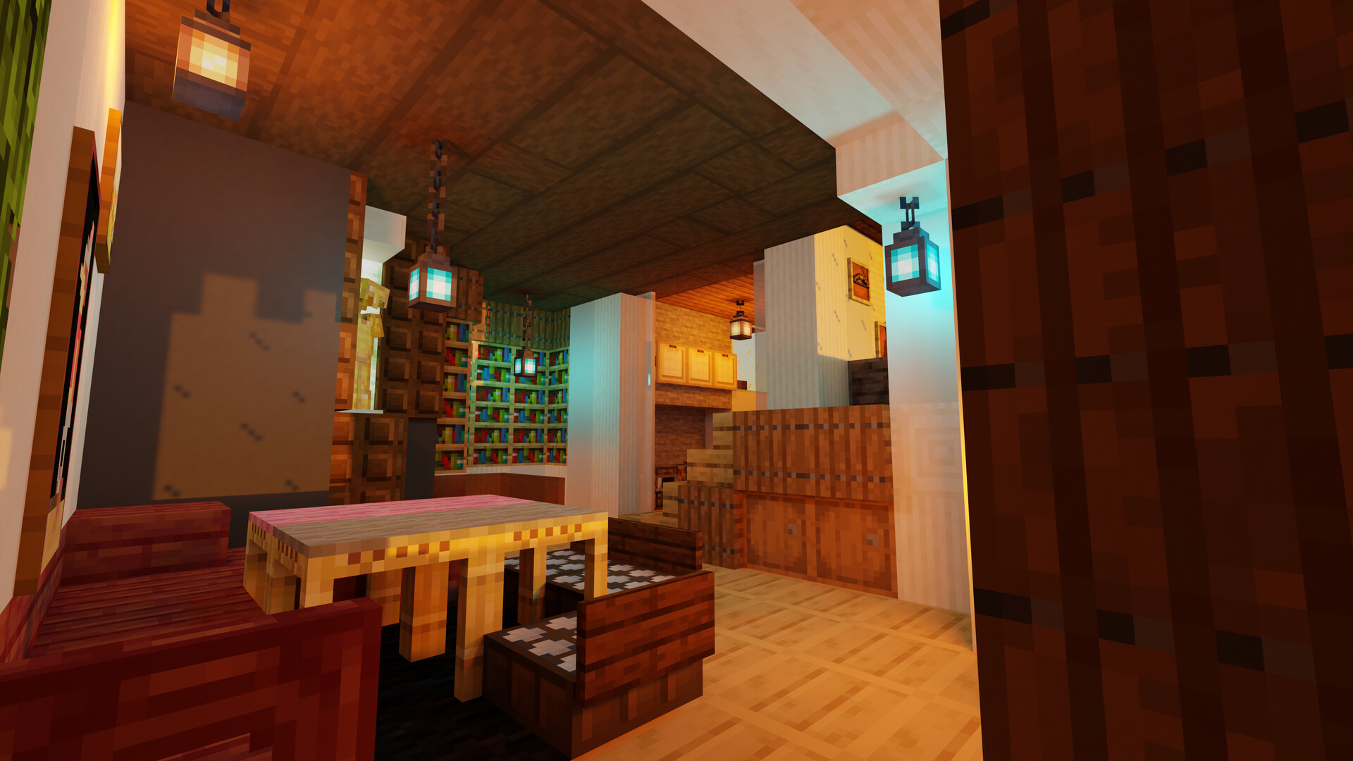 Minecraft, house, wood  1920x1080 Wallpaper 
